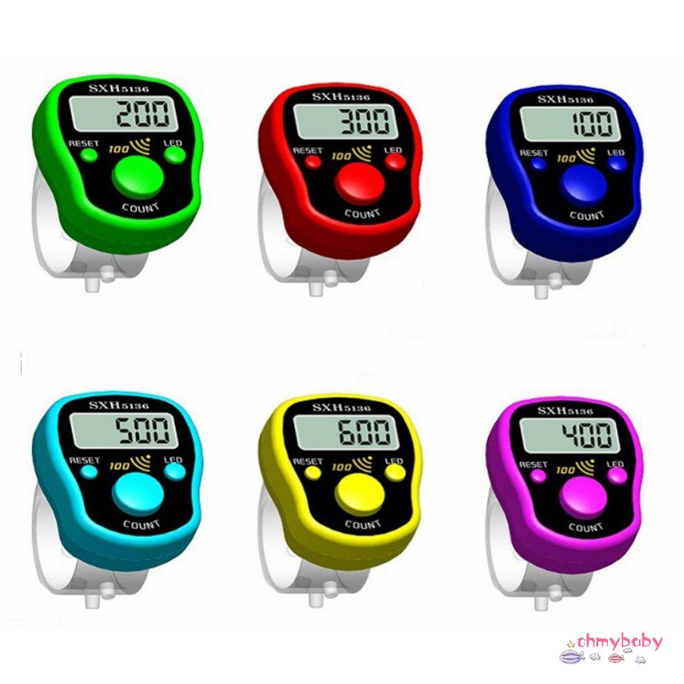 Magic Stitch Marker Row Ngón tay Máy đếm ngón tay LCD Màn hình kỹ thuật số điện Đèn LED [8/18]