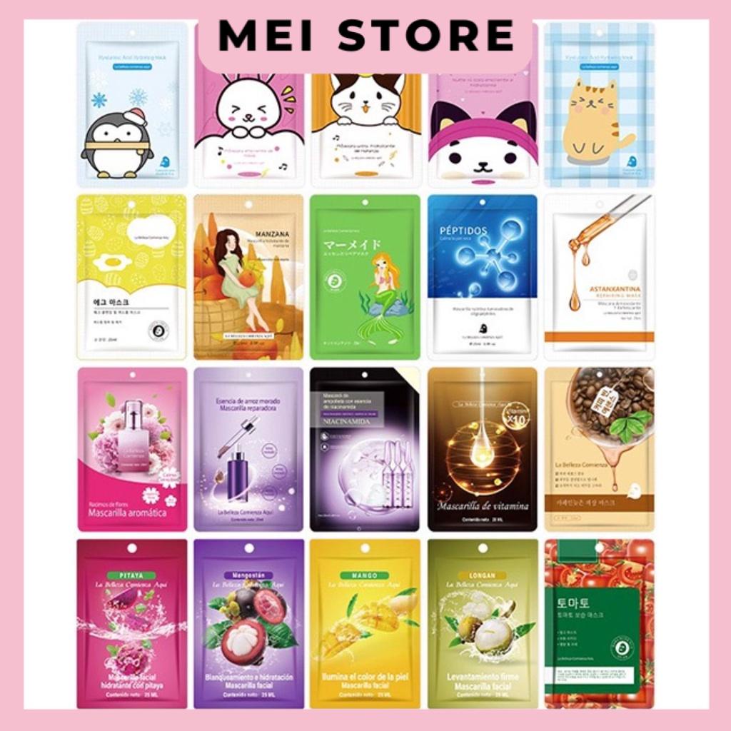 Combo 50 Gói Mix Ngẫu Nhiên Mặt Nạ Giấy Các Loại Nội Địa Trung Cao Cấp