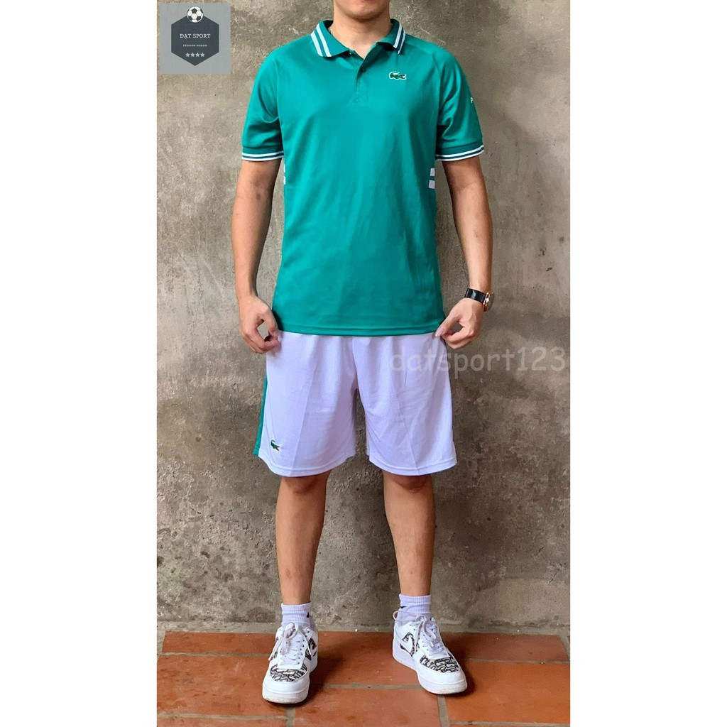 Bộ thể thao nam ⚡ FREESHIP ⚡ Set thể thao Tennis Lacos hàng new 2021 Cam kế 100% Y Hình