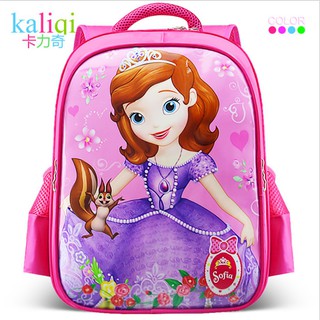 [Balo đi học] Balo trẻ em dành cho bé gái cấp 1  hình công chúa dễ thương BB301E 🎒 🎒 🎒[DAN]
