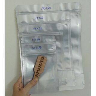 100G túi zip mặt trong mặt bạc