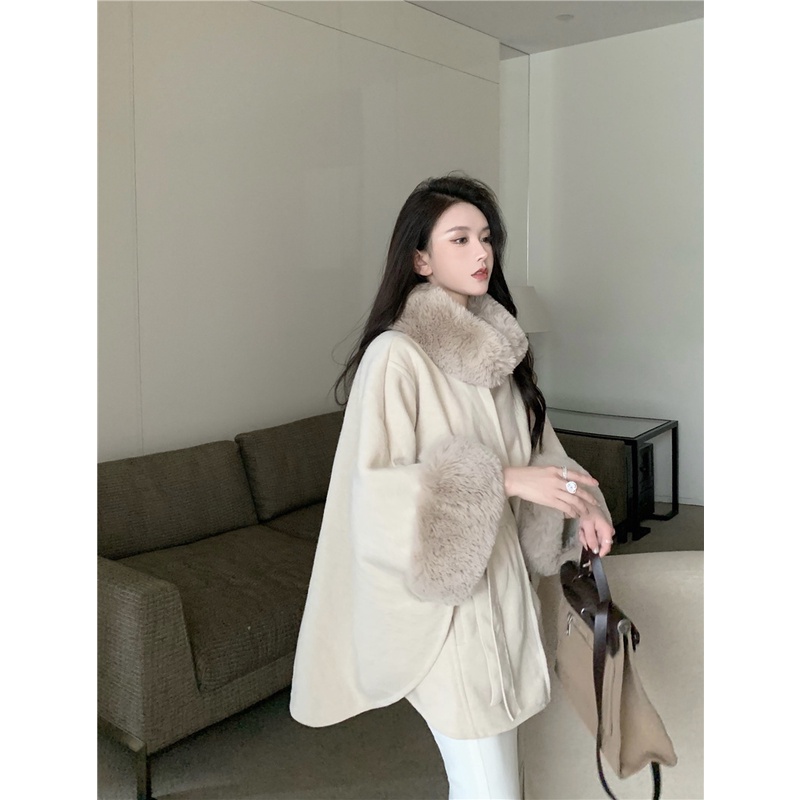 👗👗Áo Khoác Lông Cáo Hai Mặt Dáng Rộng Dài Vừa Thời Trang Hàn Quốc Dongdaemun | BigBuy360 - bigbuy360.vn