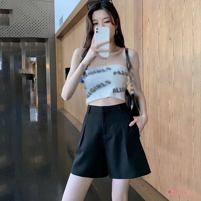 Quần Short Nữ Ống Rộng Lưng Cao Thời Trang