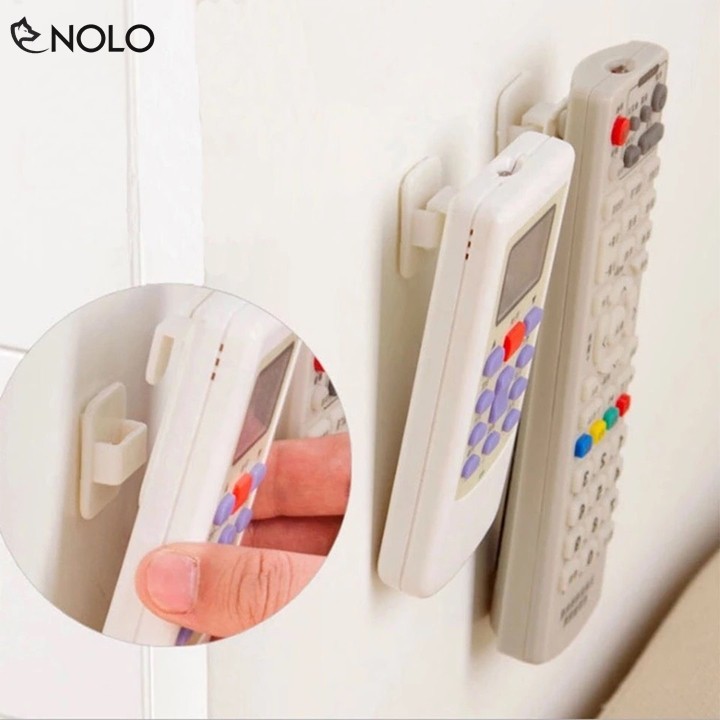 Bộ 4 Móc Treo Dán Remote Tivi Máy Lạnh, Vật Dụng Đa Năng Chất Liệu Nhựa