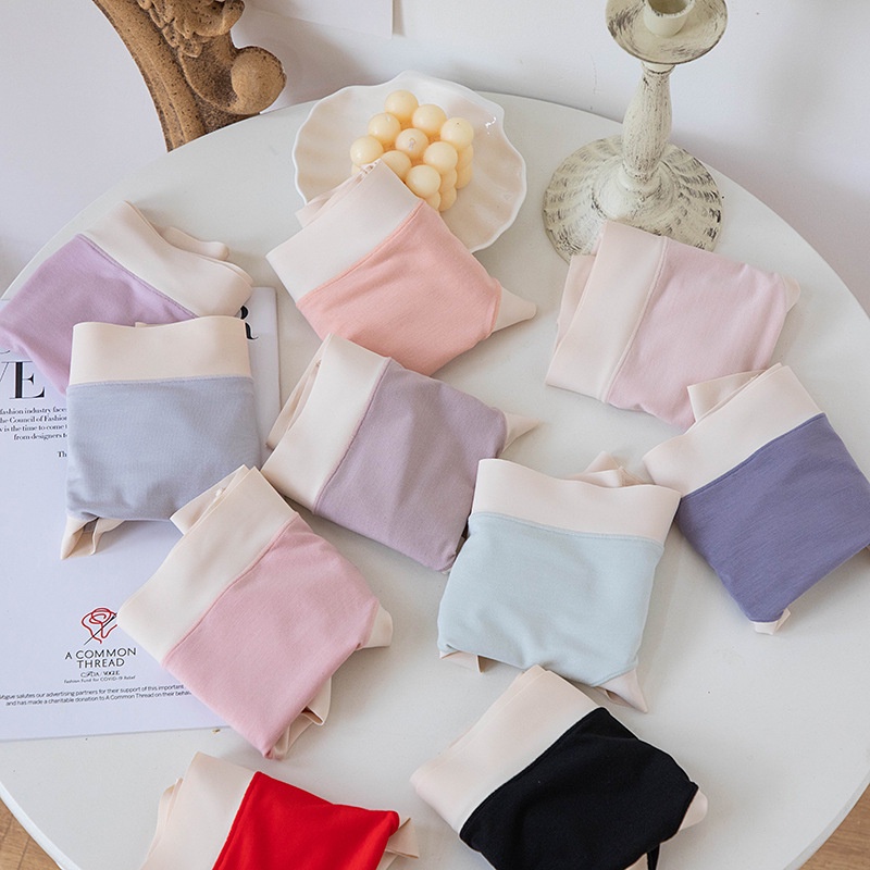 [Thanh Lý] Quần lót cạp to Lưng cao viền trắng KIMCHIBIKINI chip nữ cotton khủ mùi thoáng mát mềm mại dễ thương QL033