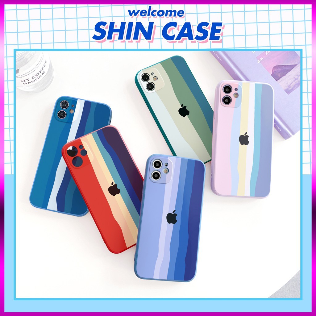 12Ốp lưng iphone Cầu vồng cạnh vuông 5/5s/6/6plus/6s/6splus/7/7plus/8/8plus/x/xr/xs/11/12/pro/max/plus/promax23