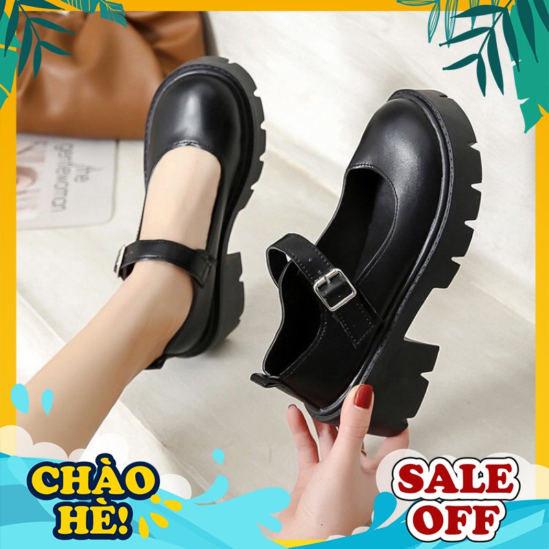 Giày nữ lolita đế 6cm phong cách Hàn quốc phù hợp với mọi trang phục (Giày form rộng khách mua lùi 1 size)