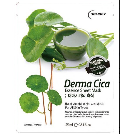 Mặt Nạ Rau Má Giải Nhiệt ,Thanh Lọc Độc Tố Holikey Derma Cica Essence Sheet Mask 25ml 3W025