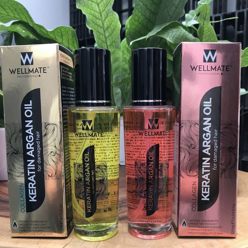 Tinh dầu dưỡng tóc phục hồi wellmate keratin argan oil 120ml | BigBuy360 - bigbuy360.vn