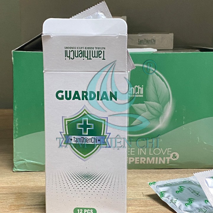 Bao cao su Tâm Thiện Chí Guardian trơn mỏng hộp 12 cái