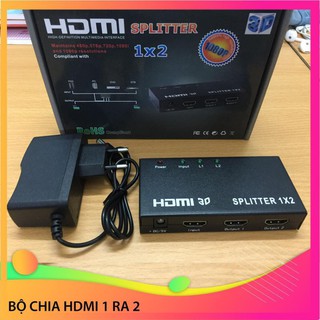 Bộ chia hdmi 1 ra 2 splitter kết nối máy tính, đầu ghi camera ra hai màn hình chiếu cùng lúc 95 20