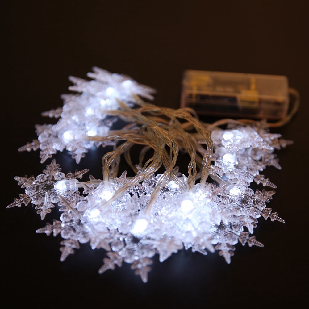 Đèn led dây 2m hình bông tuyết xinh xắn trang trí giáng sinh