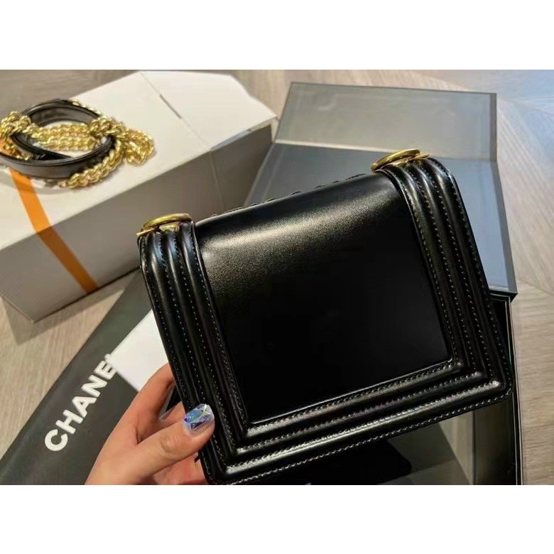 Túi Xách Thời Trang💙💙Chanel Boy Supper 2022 Màu Đen size 19Cm