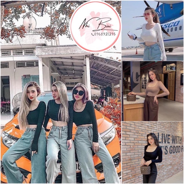 Áo thun dài tay croptop hot 2020 CEN FASHION