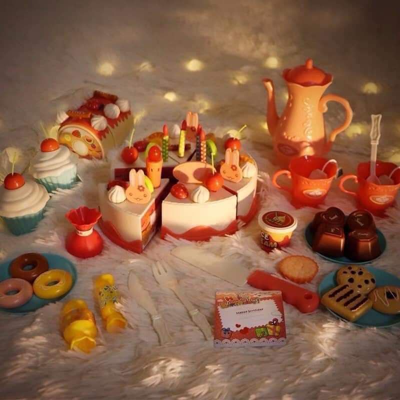Bộ Đồ Chơi Cắt Bánh Sinh nhật Thỏ 85 chi tiết