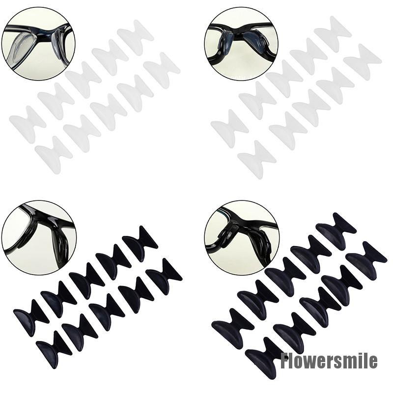 [Flowersmile] 5Pairs Glasses Eyeglass Sunglass Spectacles Anti-Slip Silicone Stick On Nose Pad