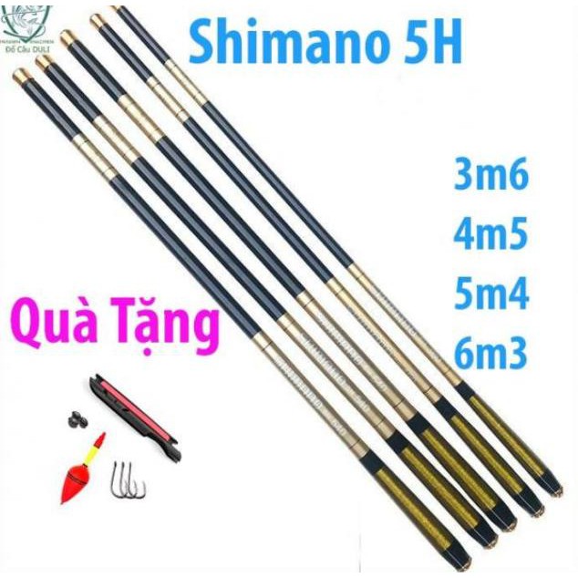 Cần Câu Đơn, Cần Câu Tay Shiamno 5H đủ size 3m6 - 6m3. Tặng Ngày bộ phụ kiện như hình