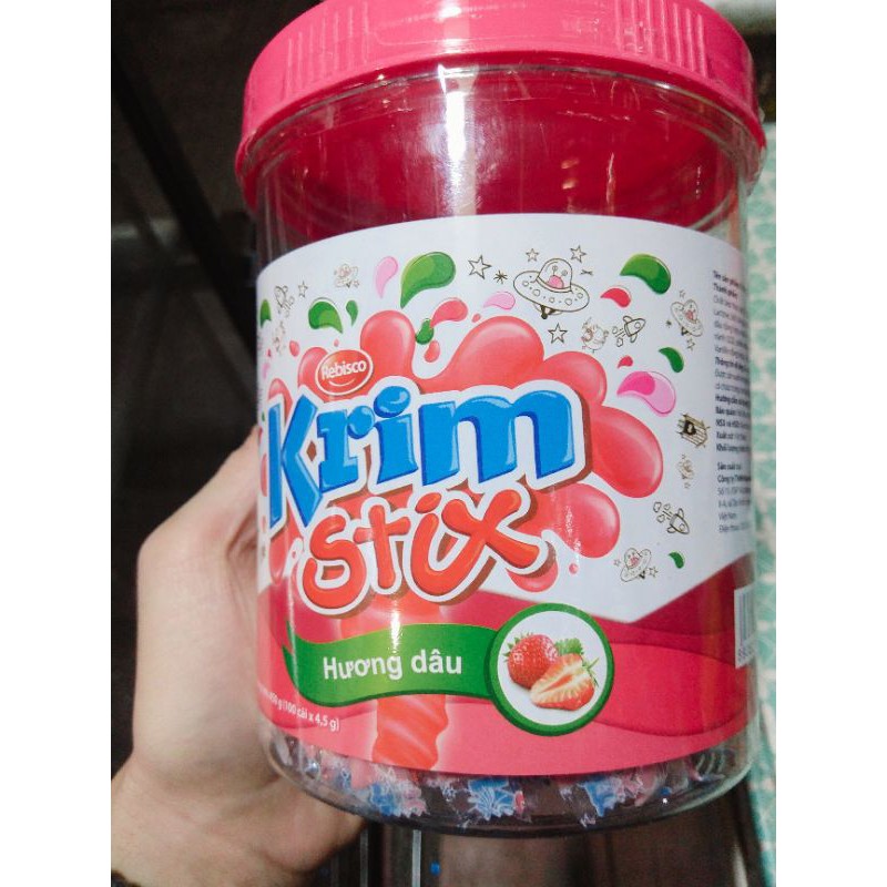 hộp 100 que kẹo Krim Stix