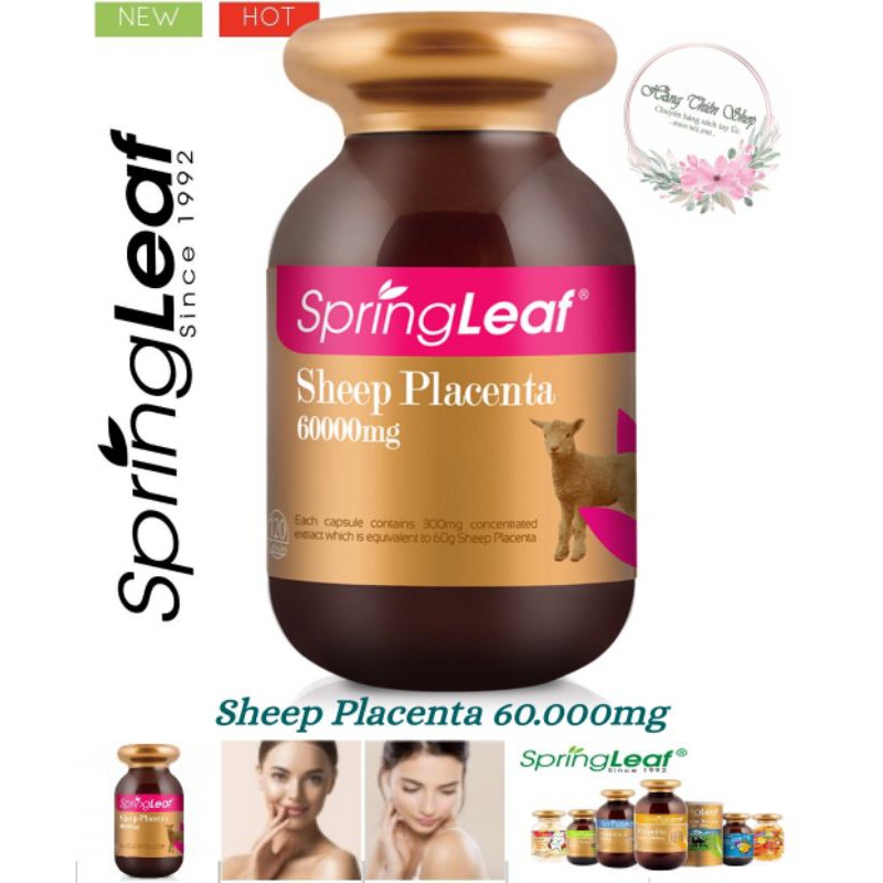 Viên nhau thai cừu cao cấp Spring Leaf Placenta 60000mg 120v
