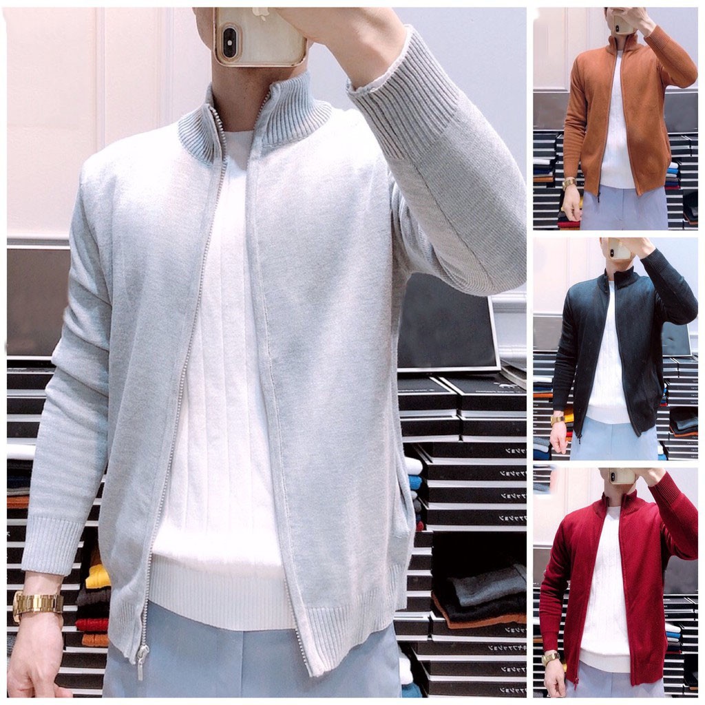 Áo Len Nam Cổ Cao Dài Tay, Áo Khoác Ngoài Nam Mùa Đông Ấm Áp | BigBuy360 - bigbuy360.vn
