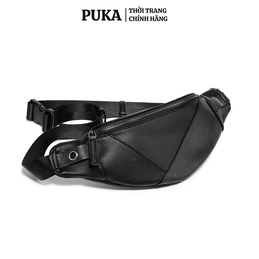 Túi bao tử nam da đẹp cao cấp PUKA túi đeo chéo nam chống nước thời trang giá rẻ unisex