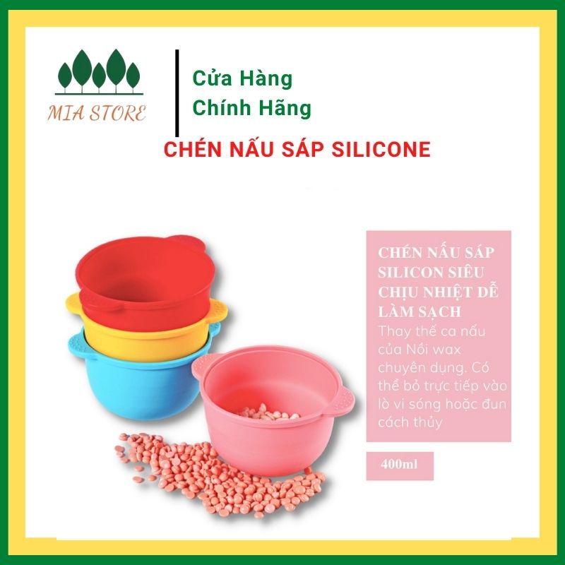 Chén nấu sáp silicon siêu chịu nhiệt vệ sinh dễ dàng tiện lợi chén silicon thay thế nồi nấu sáp màu ngẫu nhiên