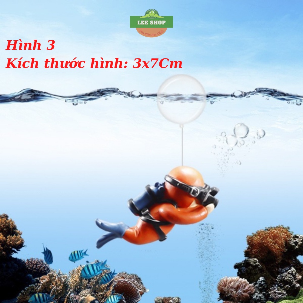 Trang Trí Bể Cá, Bể Rùa, Bể Thúy Sinh Mô Hình Thợ Lặn Bể Cá Dễ Thương Trang Trí Bể Cá, Hồ Cá Thêm Sinh Động