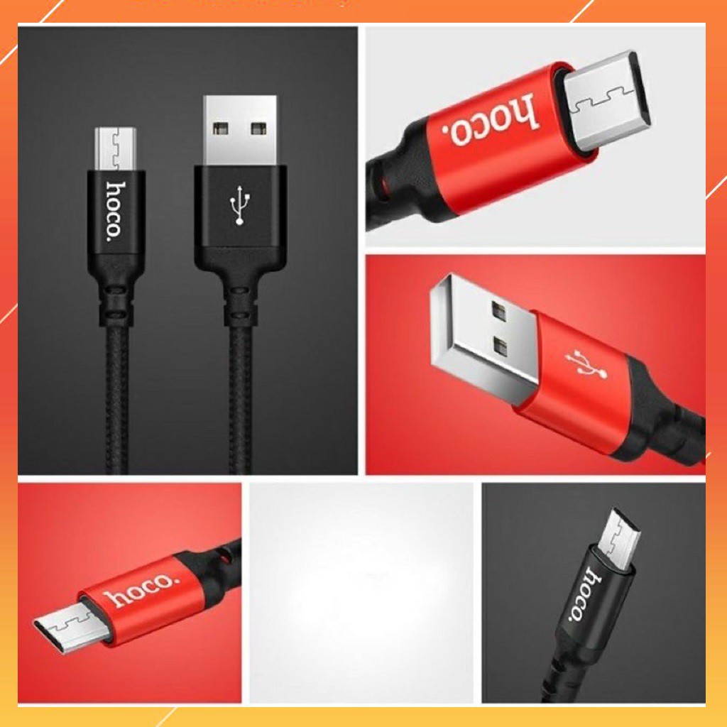 HOT Dây Sạc Nhanh Samsung, Chính Hãng Cáp Sạc Hoco X14 Micro USB Dành cho Android, Dài 1Mét, chống gẫy gập