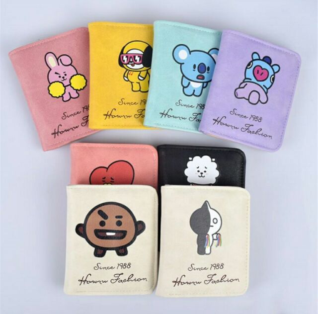 Ví ngắn da lộn BT21