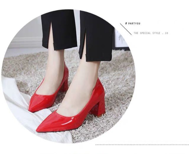 Giày cao gót đỏ 5f - lẻ size38 - sale - freeship