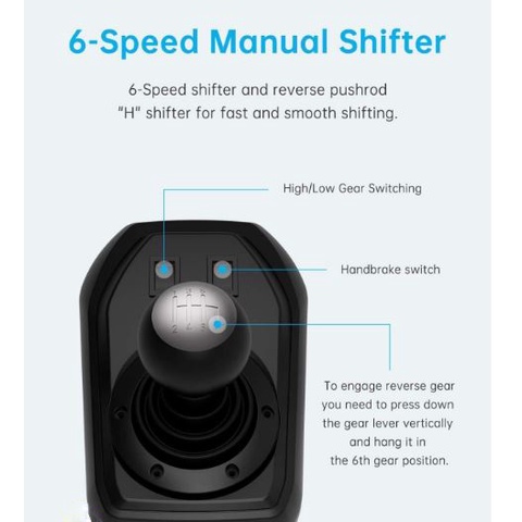 Cần số sàn USB 7 cấp PXN A6 Shifter dành cho mọi vô lăng PC