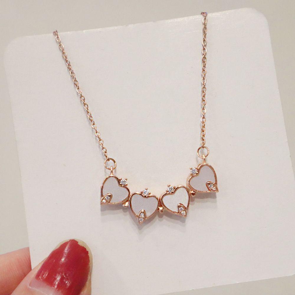 Vòng cổ Thép Titan Mặt Cỏ Bốn Lá VANES1 Phong Cách Hàn Quốc