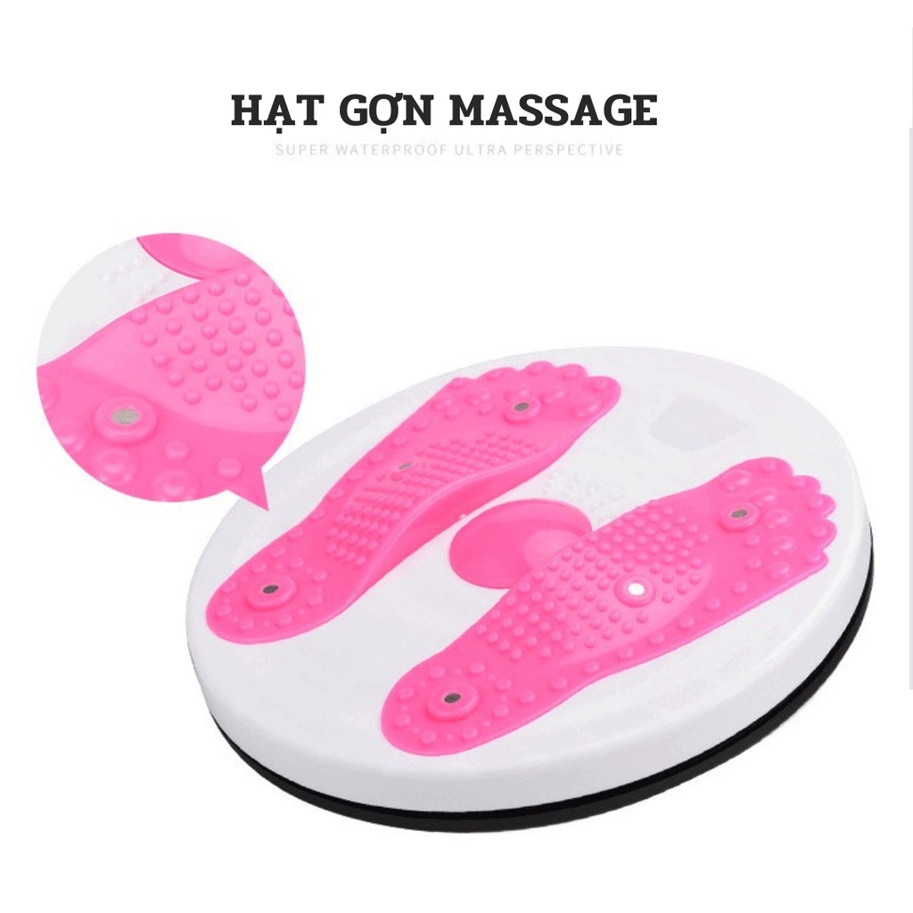 Đĩa xoay eo 360 độ hình bàn chân / Xoay eo tập cơ bụng eo thon dáng đẹp có các hạt massage