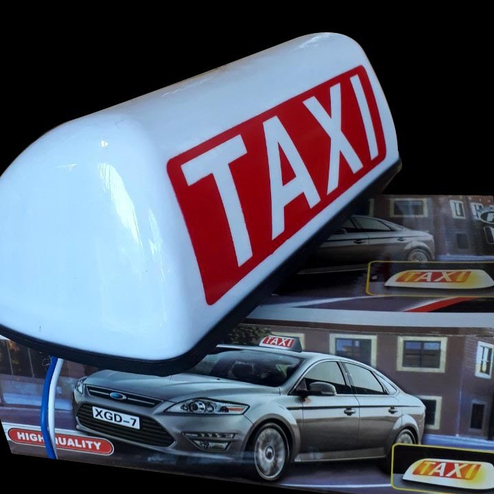 Đèn mào taxi 29x10x13cm hỗ trợ dán số điện thoại