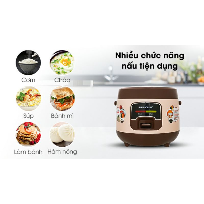 Nồi cơm nắp gài Sunhouse 1 lít SHD8208C