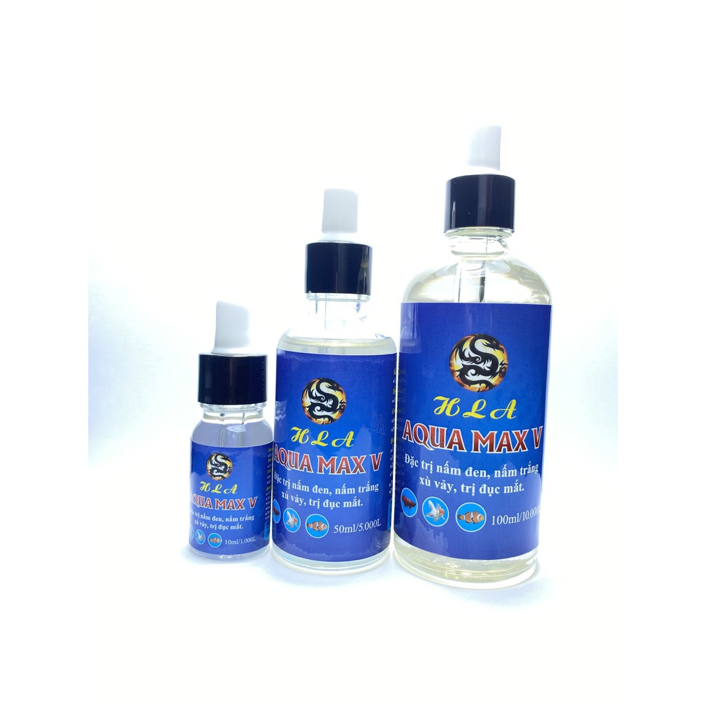 AQUA MAX V  - Aquamax 5 Ngừa nấm trắng, nấm đen, xù vảy, đục mắt cho cá cảnh.