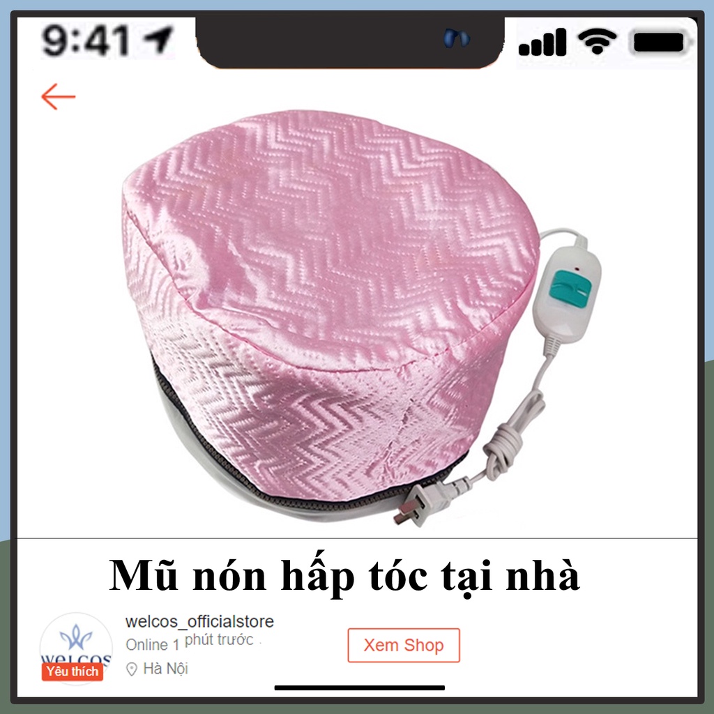Mũ Nón Hấp Dầu Nón Hấp Tóc Tại Nhà Tiện Lợi DC12