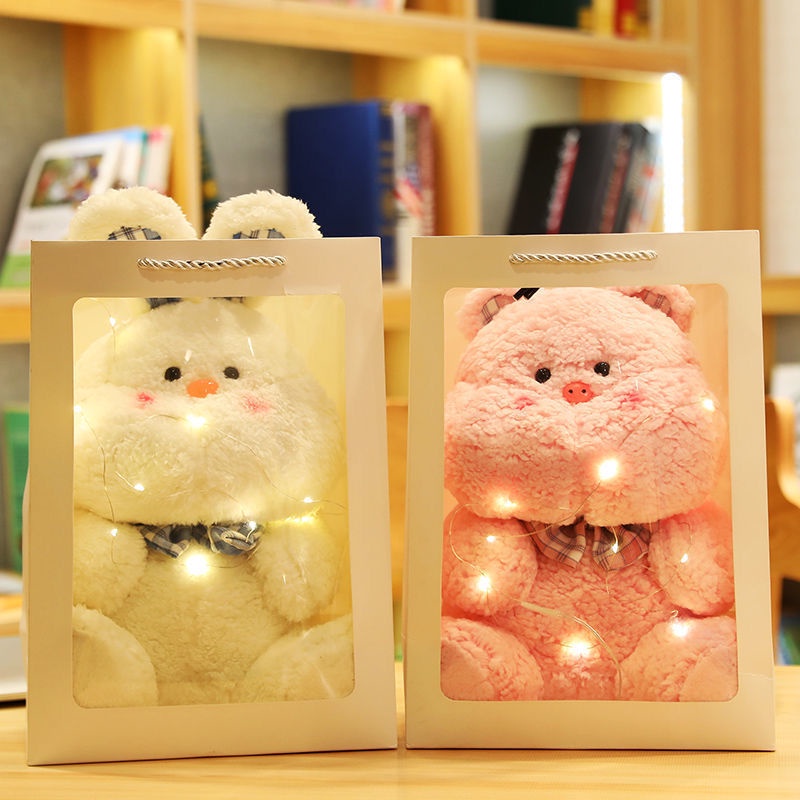 Thú Nhồi Bông Hình Heo Thỏ Dễ Thương Làm Quà Tặng Sinh Nhật Cho Bạn Gái