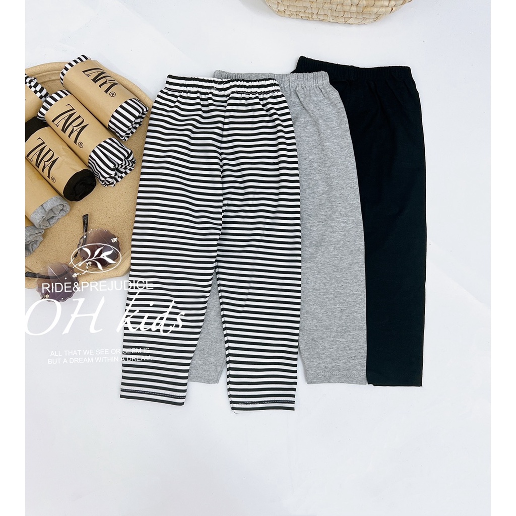 Quần legging cho bé gái, quần legging ZA,RAAA chất zip QC xịn sò cho bé