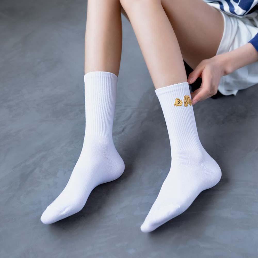 Vớ Thể Thao VANES1 Thêu Họa Tiết Gấu Phong Cách Hiphop Cho Nam Và Nữ