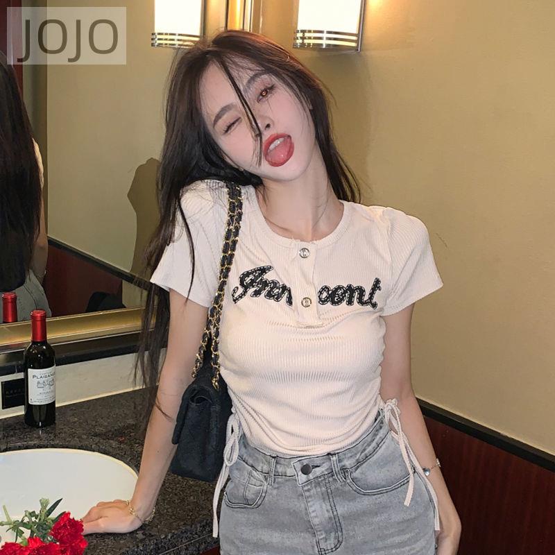 Áo Thun Tay Ngắn Dây Rút Thời Trang Dành Cho Nữ