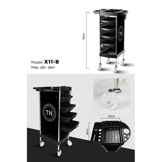 Xe đẩy 6 tầng dụng cụ làm tóc X-11B
