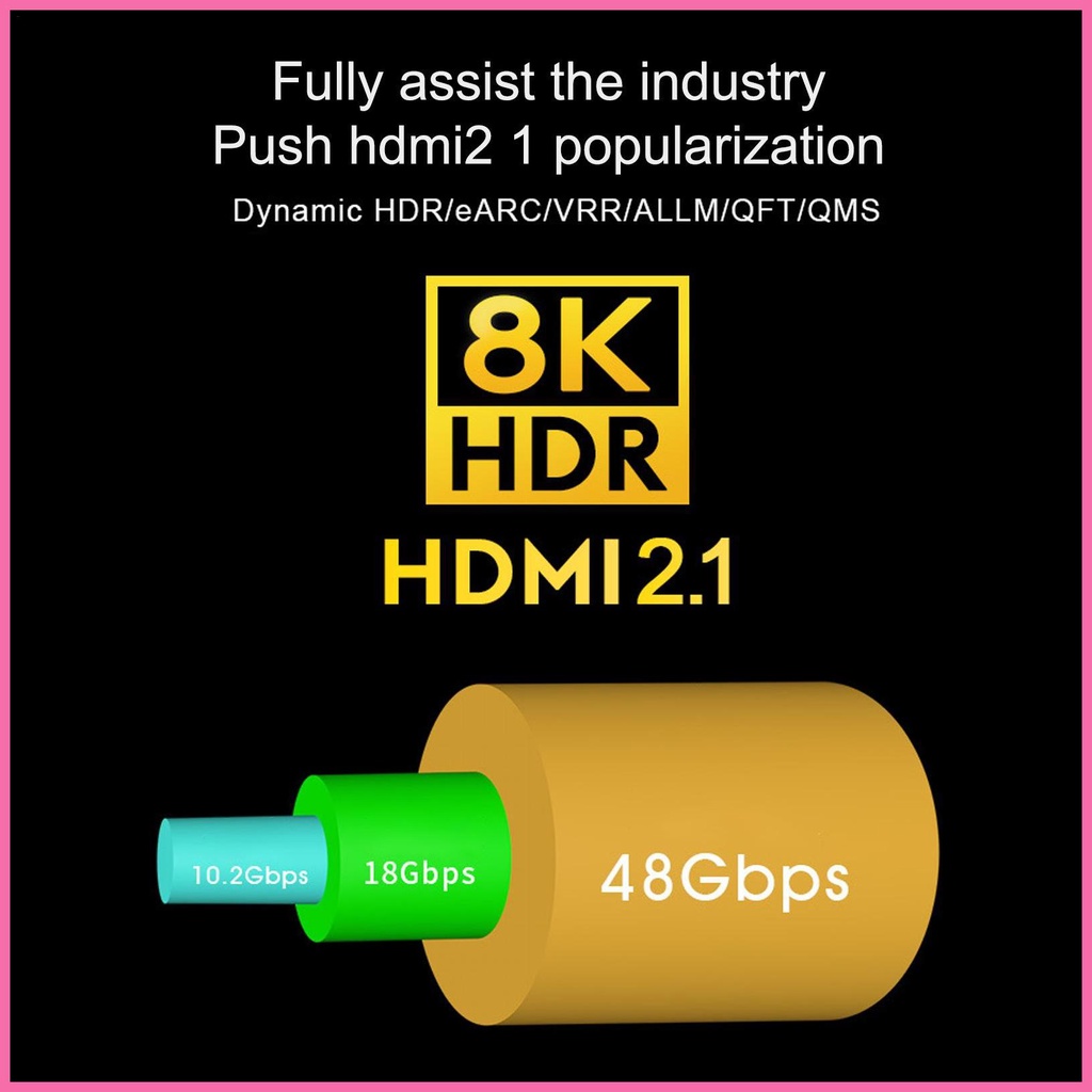 Dây Cáp Máy Tính Tốc Độ Cao Hdmi 2.1 3D HD Cho HD TV BOX PS3PS4 1m 8K 60Hz 4K 120HzHDMI-compatible