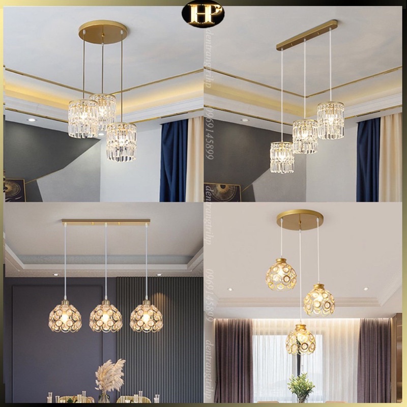 Đèn Phale 2 tầng thả trần trang trí phòng khách, thả bàn ăn hiện đại sang trọng