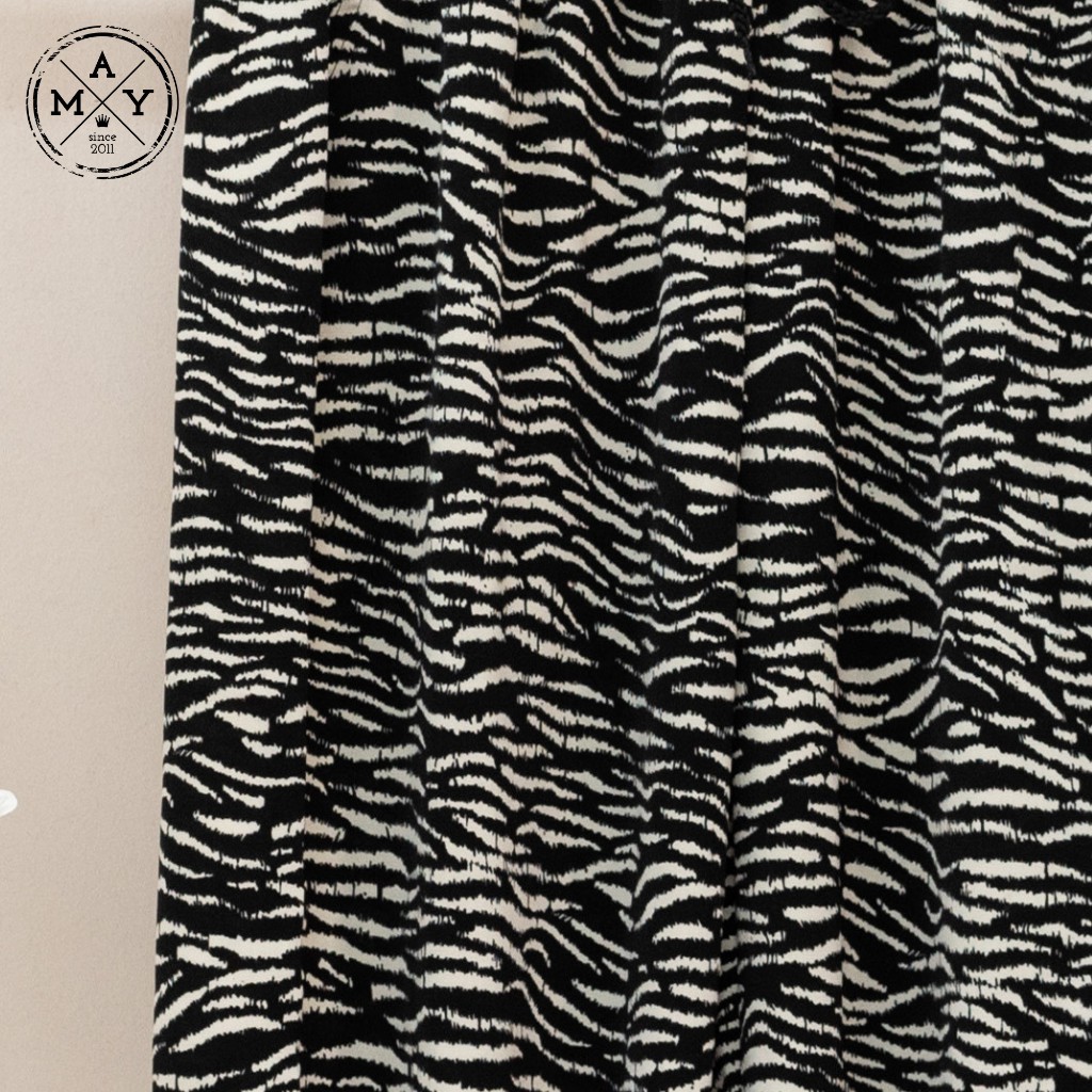 Quần Ống Rộng, Quần Ống Suông Nữ Họa Tiết Rằn Dáng Suông Chun Bụng Bo Gấu MAH03-0047 MAY.SINCE2011 | BigBuy360 - bigbuy360.vn