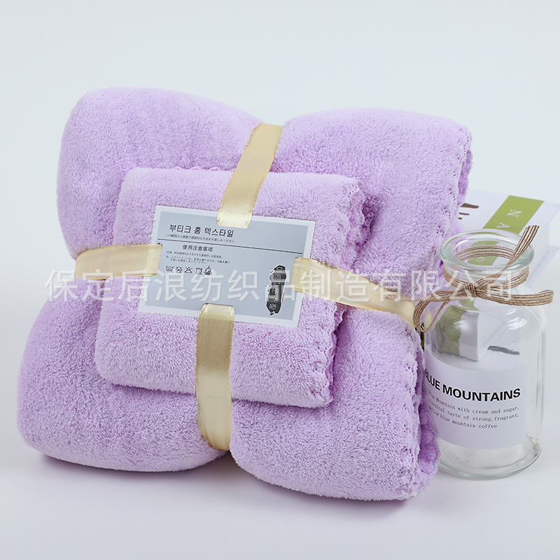 San hô khăn lông cừu khăn tắm mẹ và con khăn mềm thấm hút dày đặc khăn quà tặng bán buôn
