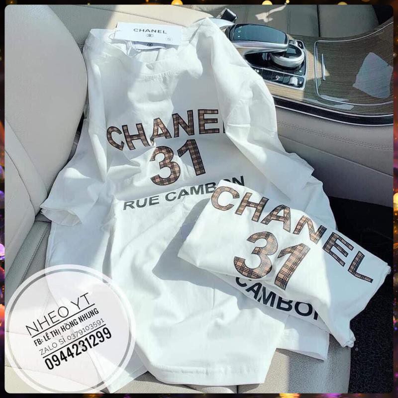 Áo phông rộng, áo phông nữ Chan.nel 31 cực hot - Hàng cao cấp chất cotton mịn, mát, freesize, ảnh thật