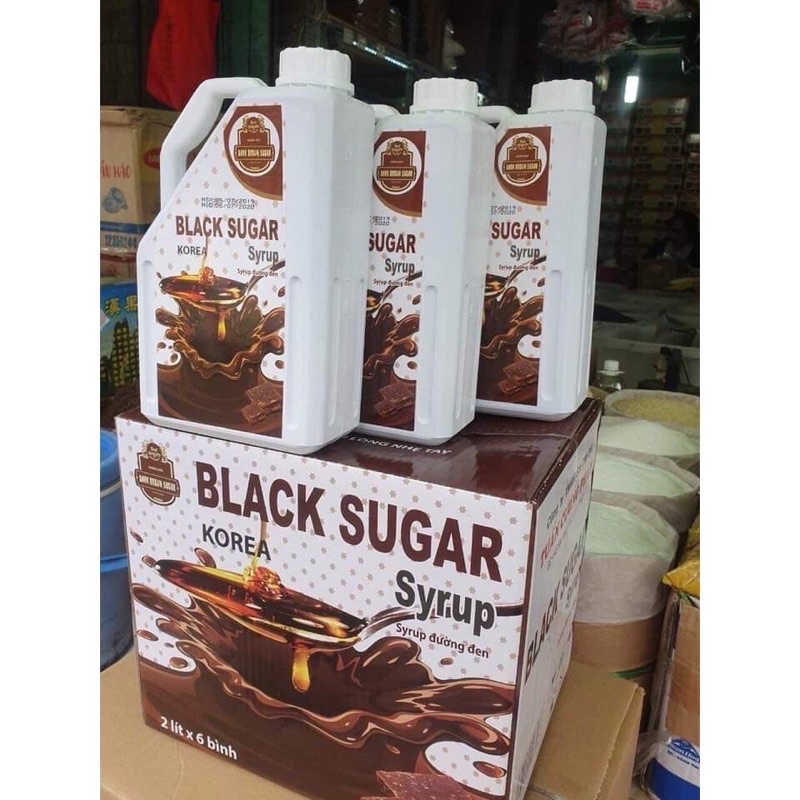 Syrup Đường Đen Black Sugar Hàn Quốc 2 lít (2,5kg) làm trân châu đường đen