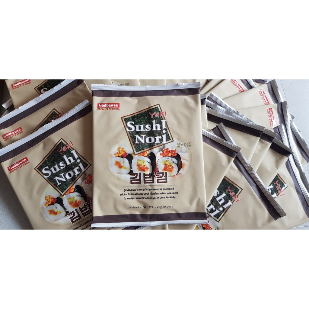 Rong Biển Cuộn Cơm Godbawee Sushi Nori 20gr (10 Miếng / Gói) | BigBuy360 - bigbuy360.vn