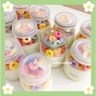 Nến Thơm Cao Cấp Hình Hũ Sữa Chua Tinh Dầu Thiên Nhiên Trang Trí Làm Quà Tặng | Oube Candle NT24